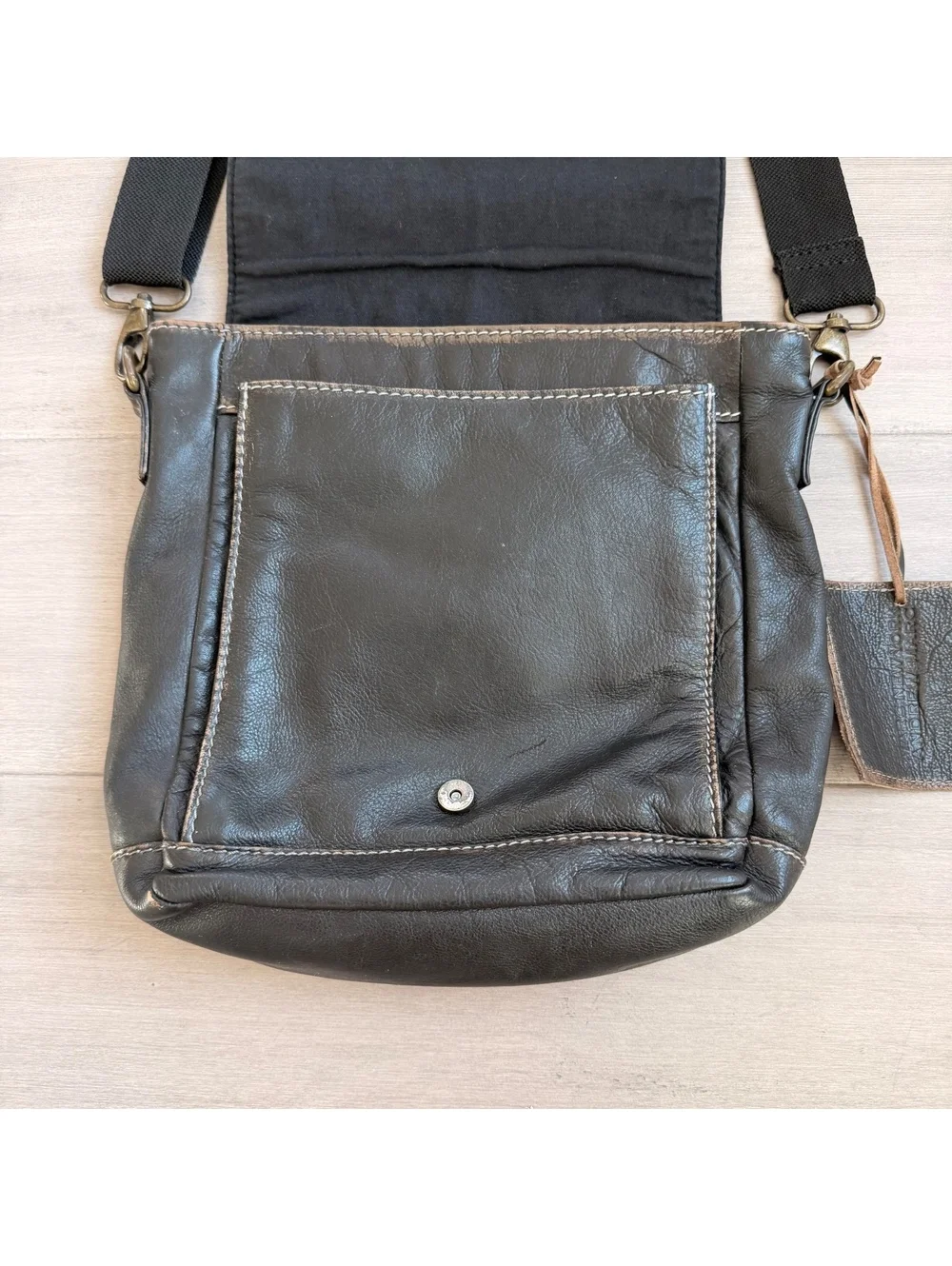 Andrew Marc New York Black Leather Crossbody Bag